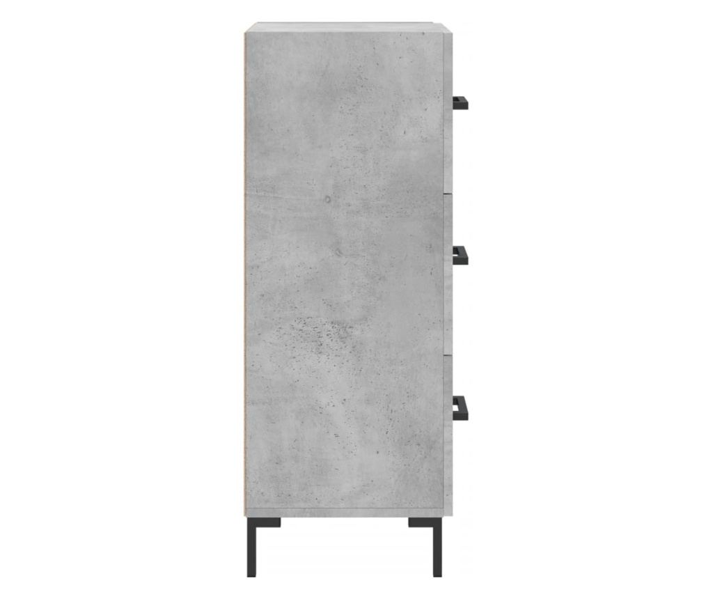 Ormarić, betonsko siva, 34,5x34x90 cm, konstruirano drvo - 7