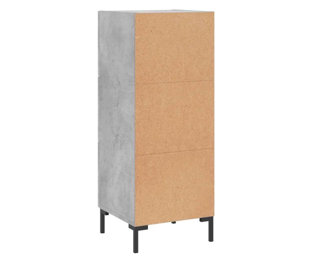 Ormarić, betonsko siva, 34,5x34x90 cm, konstruirano drvo - 8