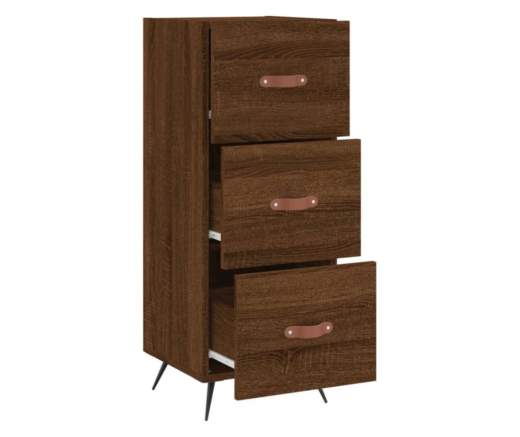 Ormarić, smeđi hrast, 34,5x34x90 cm, konstruirano drvo - 5