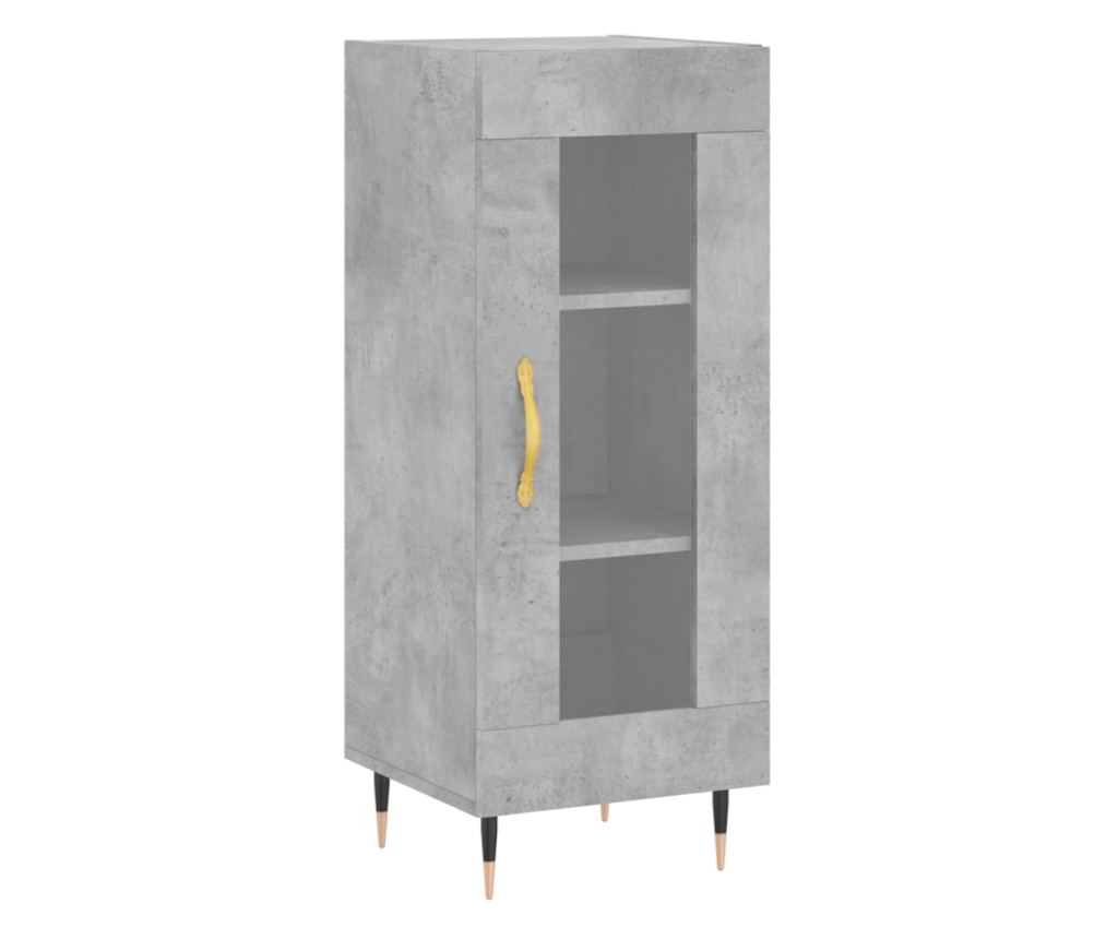 Ormarić, betonsko siva, 34,5x34x90 cm, kompozitno drvo - 2