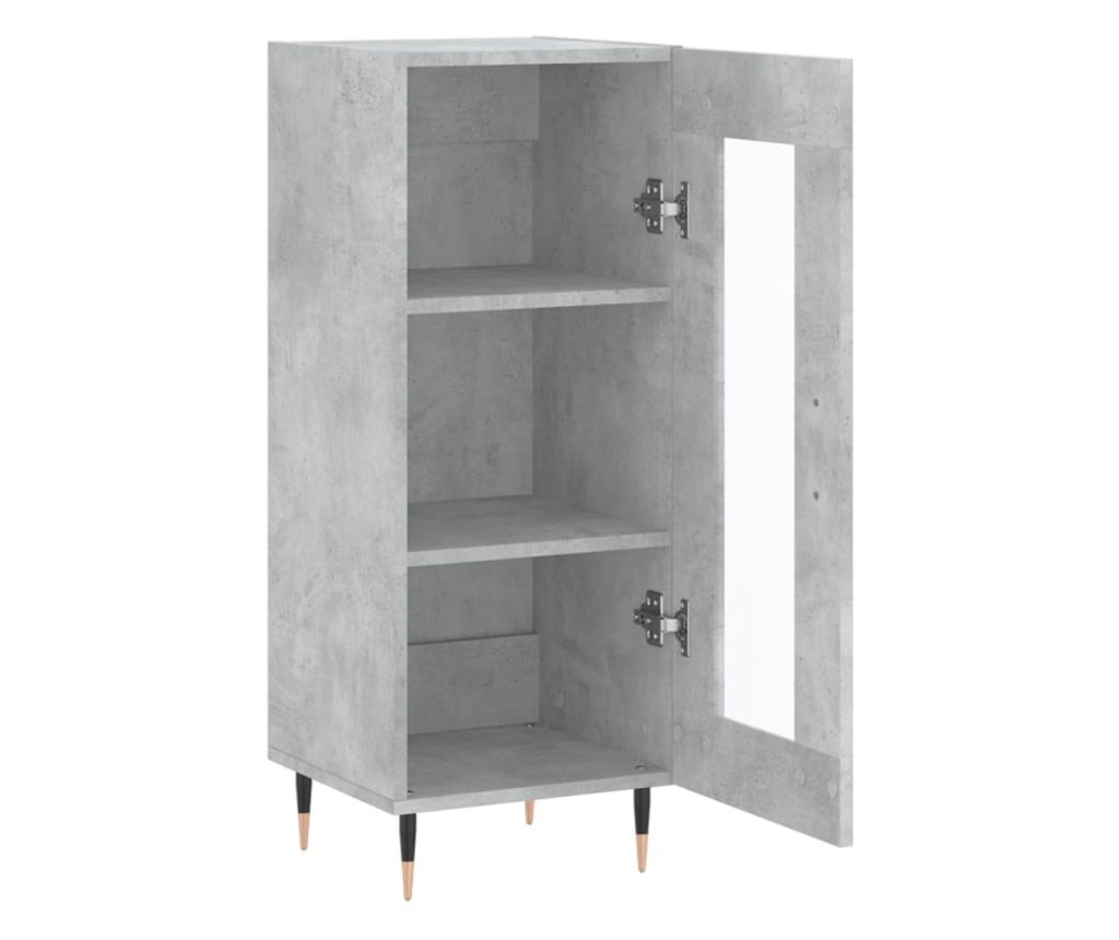 Ormarić, betonsko siva, 34,5x34x90 cm, kompozitno drvo - 6