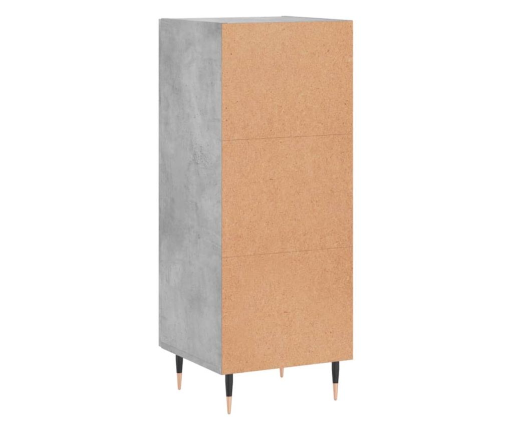 Ormarić, betonsko siva, 34,5x34x90 cm, kompozitno drvo - 8