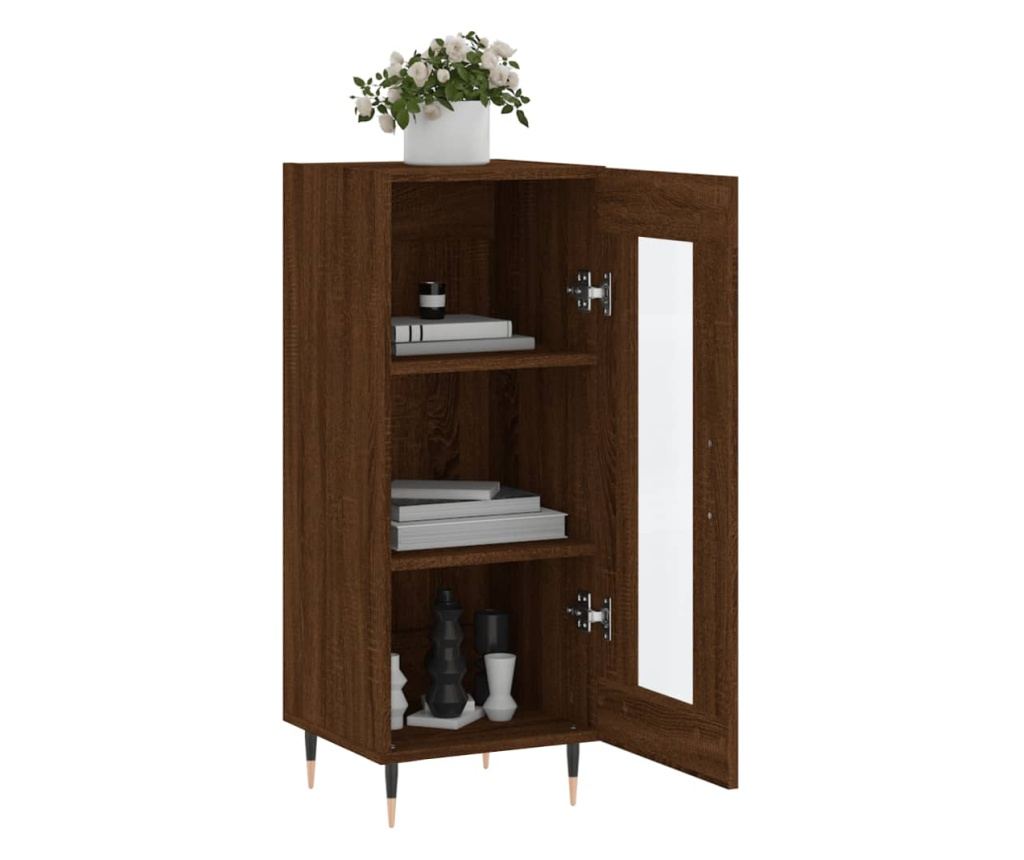 "Komoda, smeđi hrast, 34,5x34x90 cm, kompozitno drvo" - 4