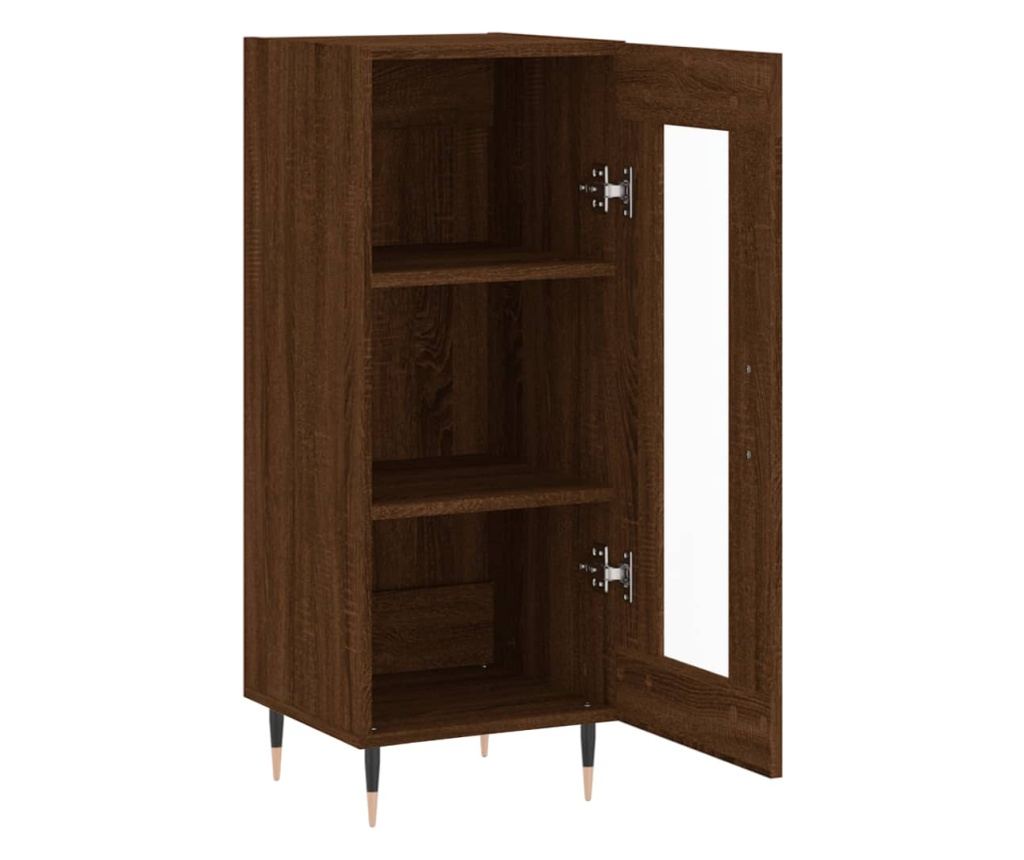 "Komoda, smeđi hrast, 34,5x34x90 cm, kompozitno drvo" - 6