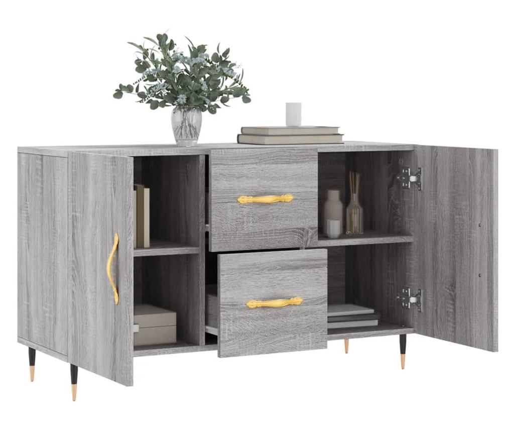 Ormarić, boja hrasta, 100x36x60 cm, konstruirano drvo - 4