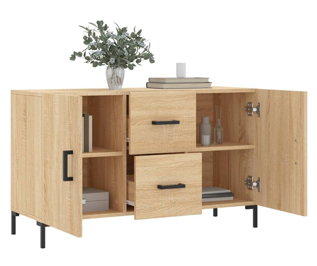 Komoda, hrast sonoma, 100x36x60 cm, kompozitno drvo - 4