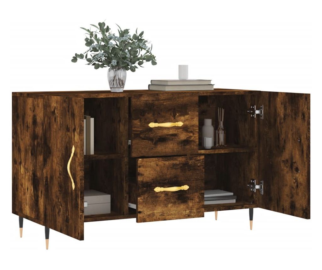 Ormarić, dimljeni hrast, 100x36x60 cm, kompozitno drvo - 4