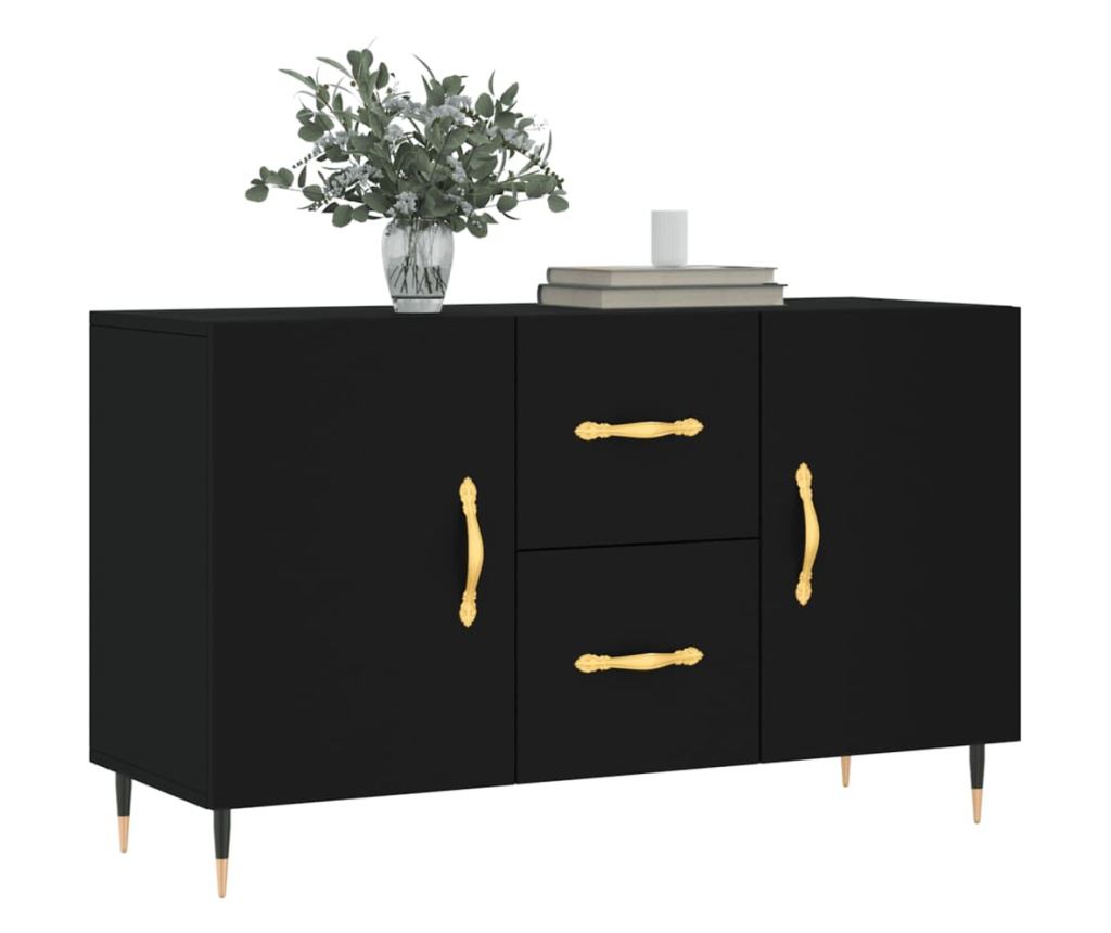 Ormarić, crna, 100x36x60 cm, kompozitno drvo - 3