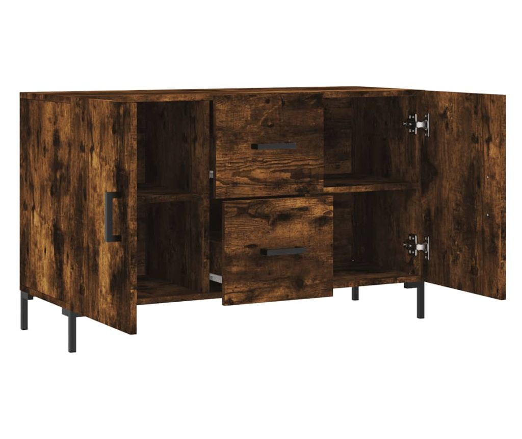 Komoda, dimljeni hrast, 100x36x60 cm, kompozitno drvo - 5