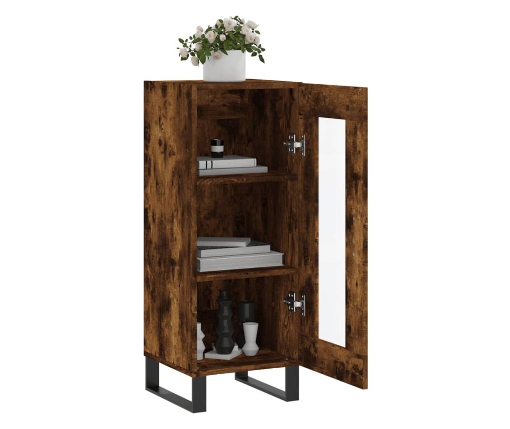 "Komoda, dimljeni hrast, 34,5x34x90 cm, kompozitno drvo" - 3