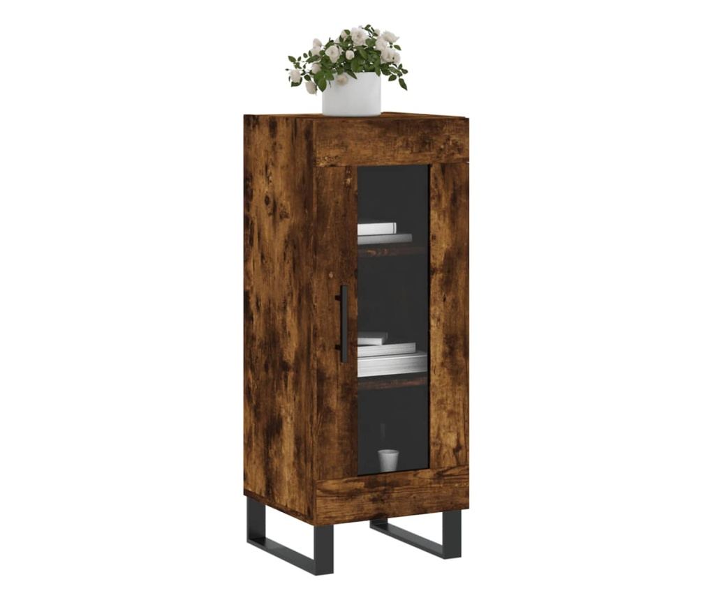 "Komoda, dimljeni hrast, 34,5x34x90 cm, kompozitno drvo" - 4