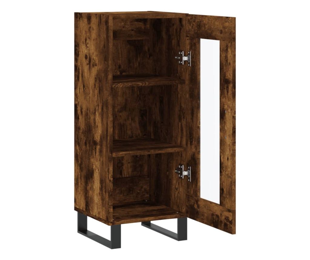 "Komoda, dimljeni hrast, 34,5x34x90 cm, kompozitno drvo" - 6