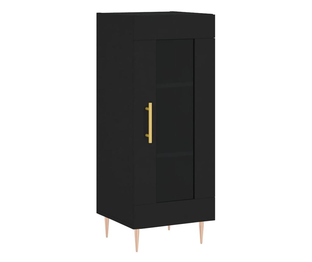 Konzola, crna, 34,5x34x90 cm, kompozitno drvo - 2