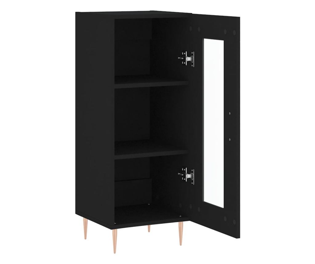 Konzola, crna, 34,5x34x90 cm, kompozitno drvo - 6