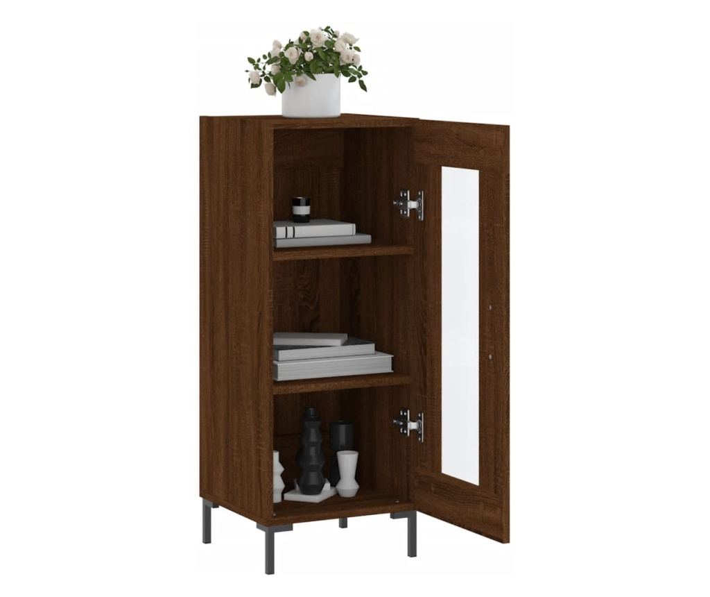 Konzola, smeđi hrast, 34,5x34x90 cm, kompozitno drvo - 4