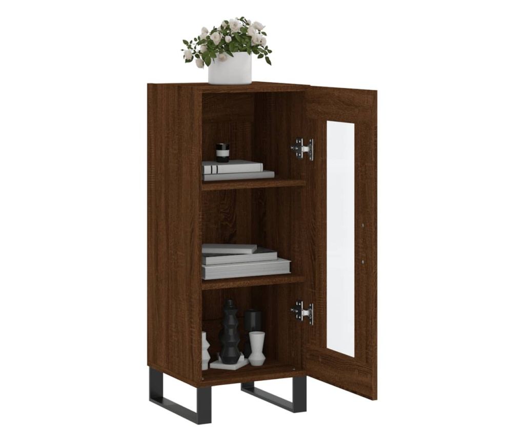 "Komoda, smeđi hrast, 34,5x34x90 cm, kompozitno drvo" - 4