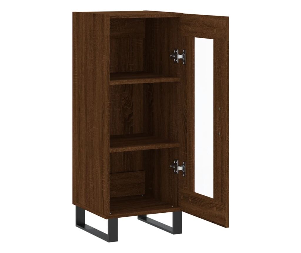 "Komoda, smeđi hrast, 34,5x34x90 cm, kompozitno drvo" - 6