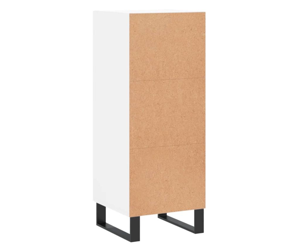 Ormarić, bijeli, 34,5x34x90 cm, kompozitno drvo - 8