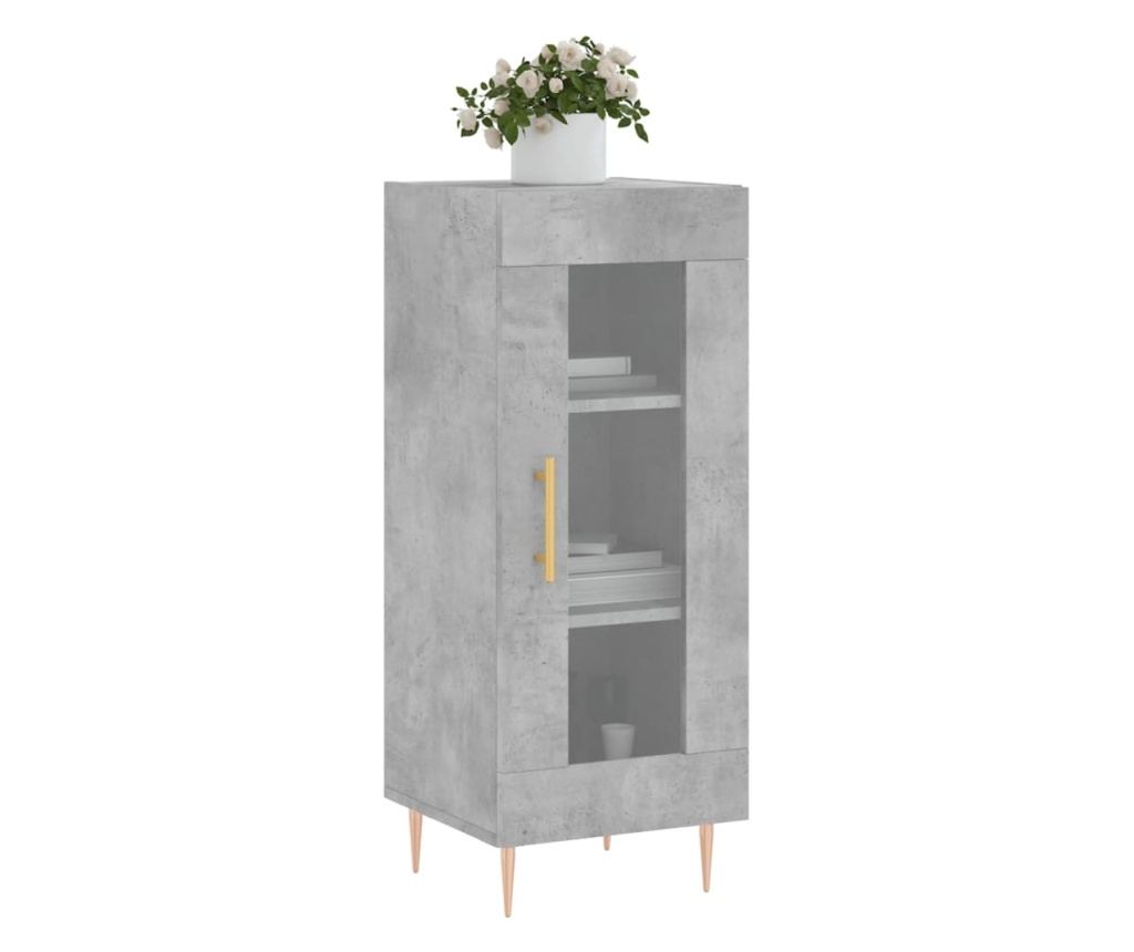 Ormarić, betonsko siva, 34,5x34x90 cm, kompozitno drvo - 3