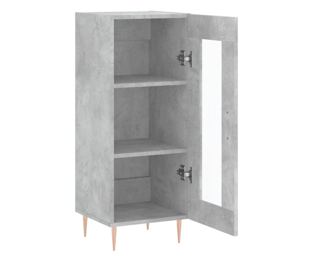 Ormarić, betonsko siva, 34,5x34x90 cm, kompozitno drvo - 6