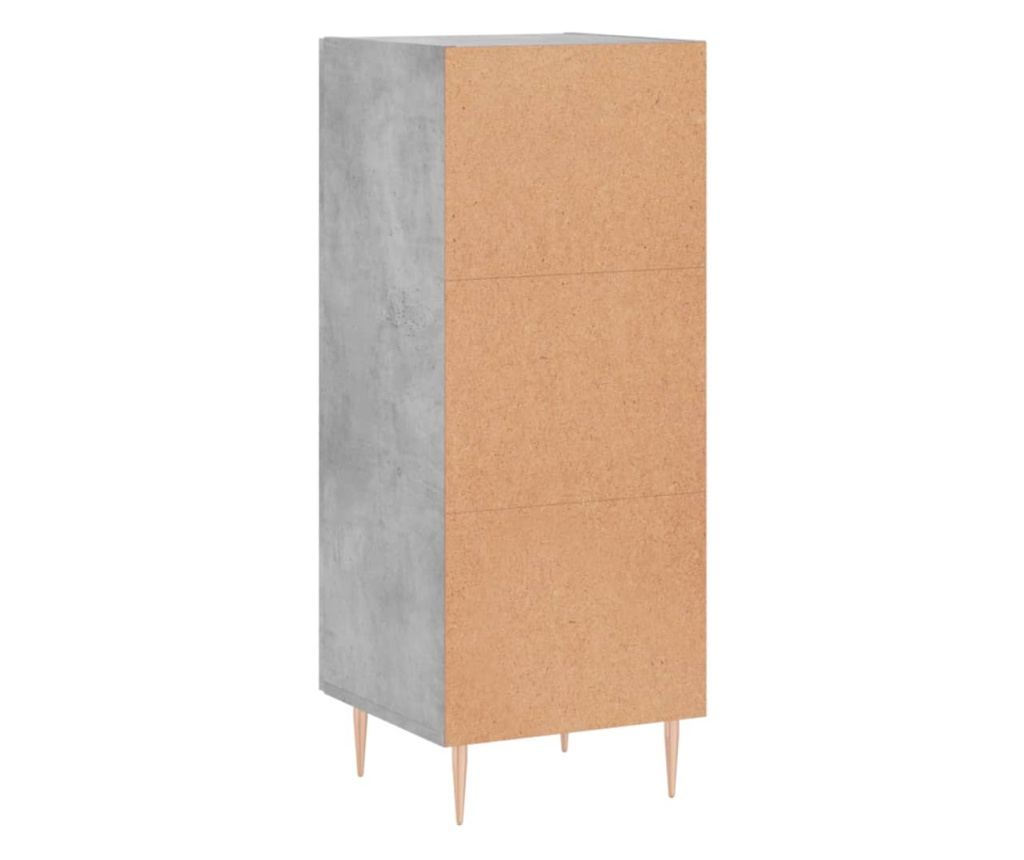 Ormarić, betonsko siva, 34,5x34x90 cm, kompozitno drvo - 8