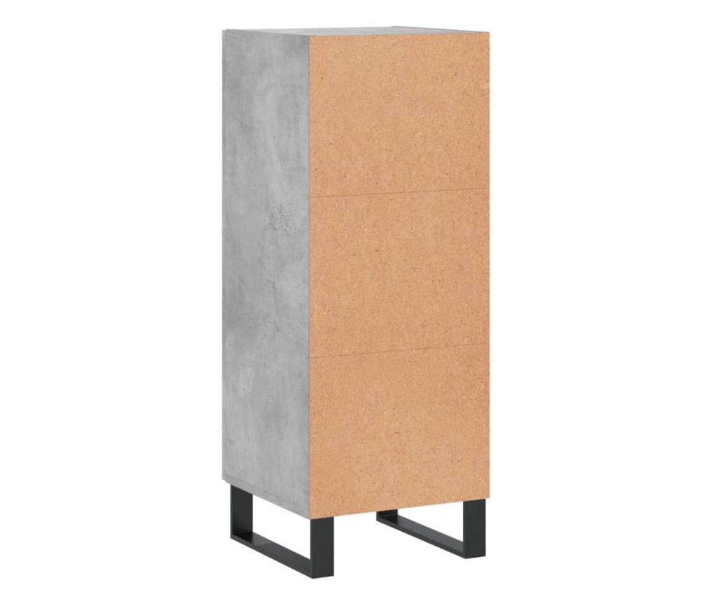 Ormarić, betonsko siva, 34,5x34x90 cm, kompozitno drvo - 8