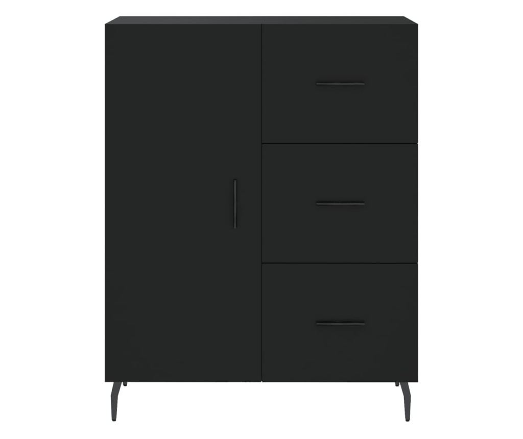 Konzola, crna, 69,5x34x90 cm, kompozitno drvo - 5