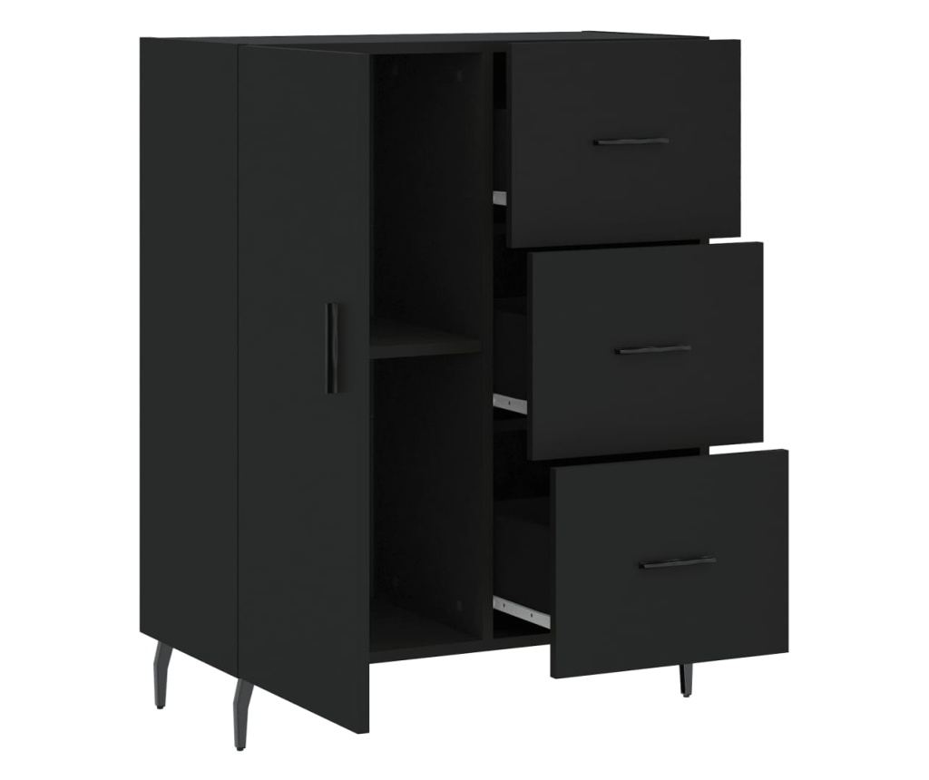 Konzola, crna, 69,5x34x90 cm, kompozitno drvo - 6