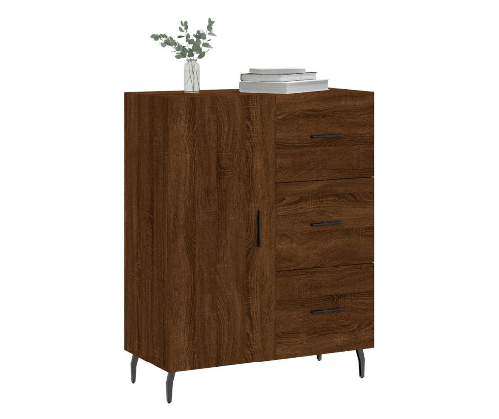 Komoda, smeđi hrast, 69,5x34x90 cm, konstruirano drvo - 3