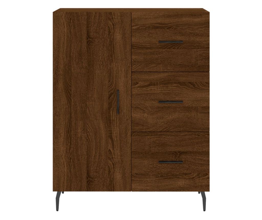 Komoda, smeđi hrast, 69,5x34x90 cm, konstruirano drvo - 5