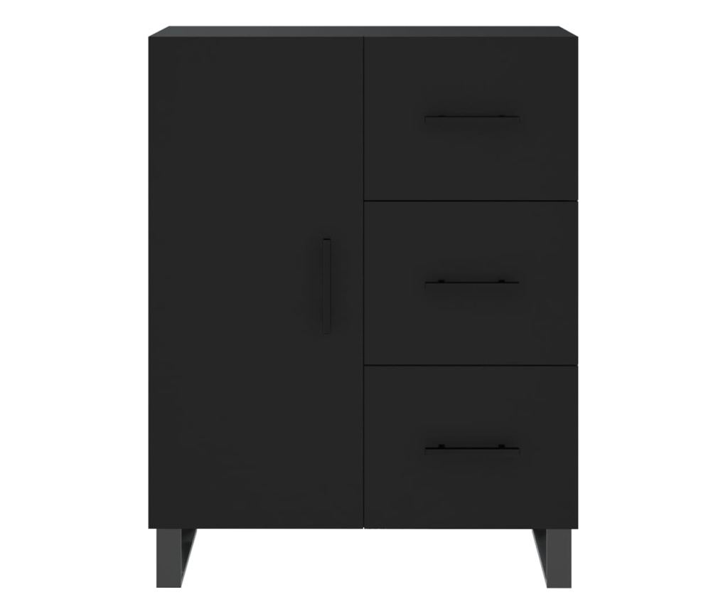 Konzola, crna, 69,5x34x90 cm, kompozitno drvo - 5