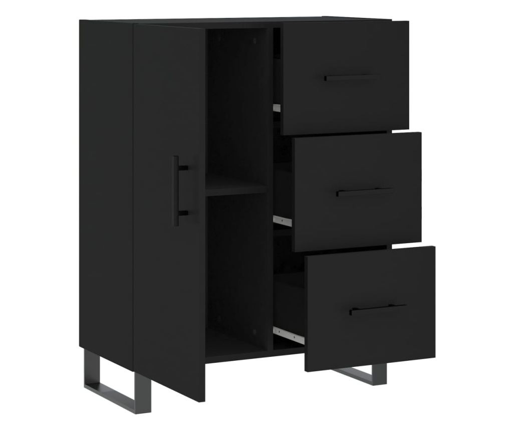 Konzola, crna, 69,5x34x90 cm, kompozitno drvo - 6