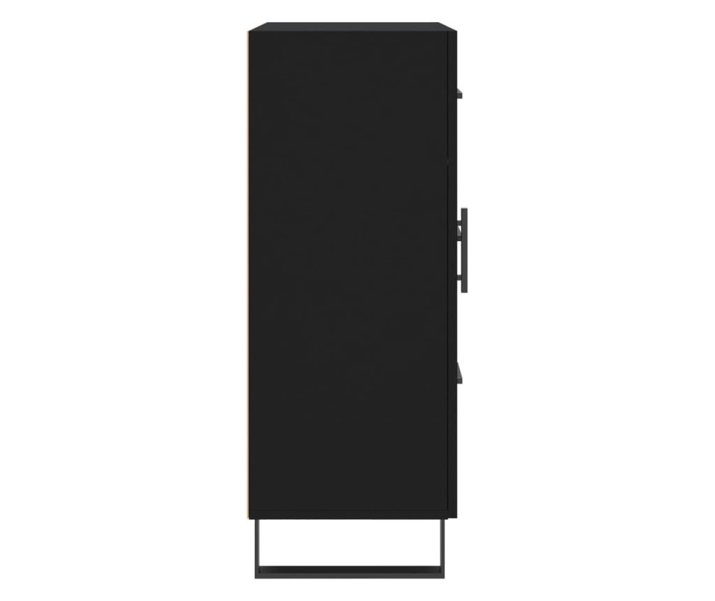 Konzola, crna, 69,5x34x90 cm, kompozitno drvo - 7