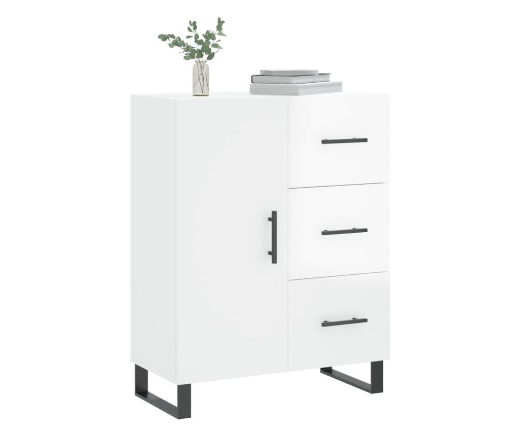 Kredenca, bijela visokog sjaja, 69,5x34x90 cm, kompozitno drvo - 3