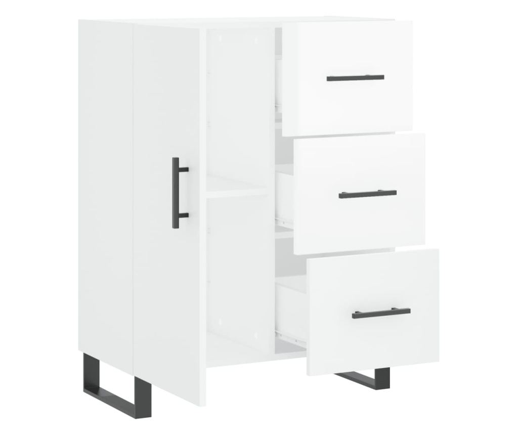 Kredenca, bijela visokog sjaja, 69,5x34x90 cm, kompozitno drvo - 6