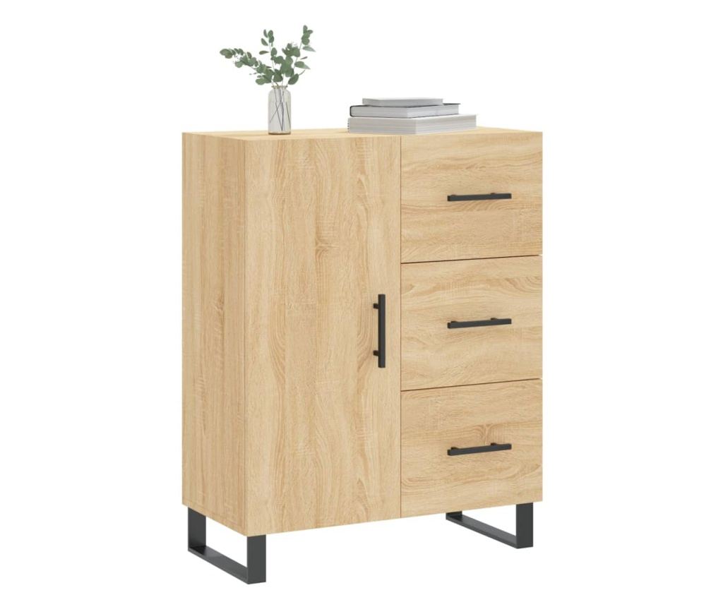 Komoda, boja hrasta sonoma, 69,5x34x90 cm, konstruirano drvo - 3