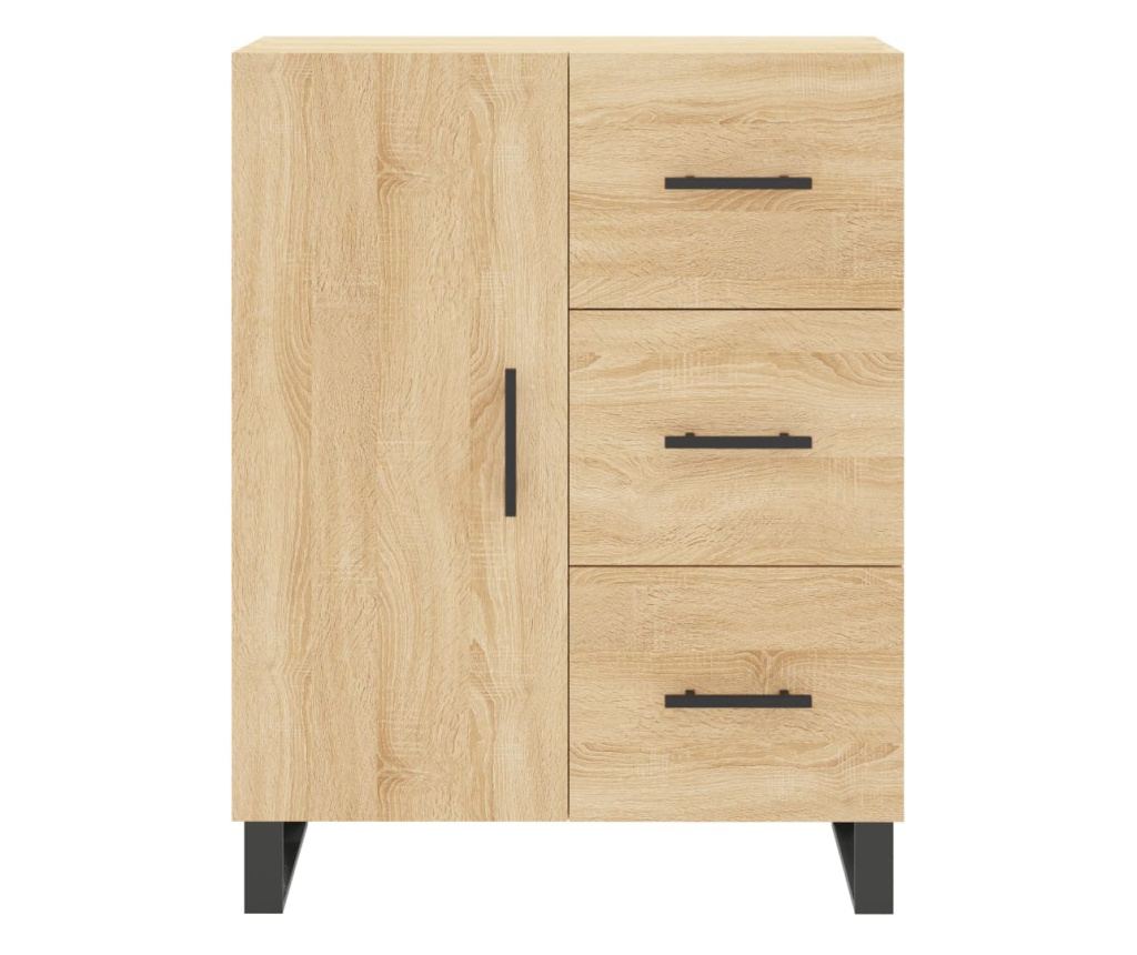 Komoda, boja hrasta sonoma, 69,5x34x90 cm, konstruirano drvo - 5