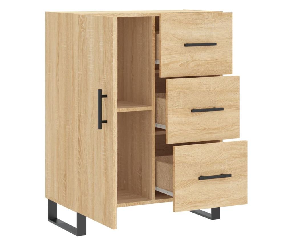 Komoda, boja hrasta sonoma, 69,5x34x90 cm, konstruirano drvo - 6