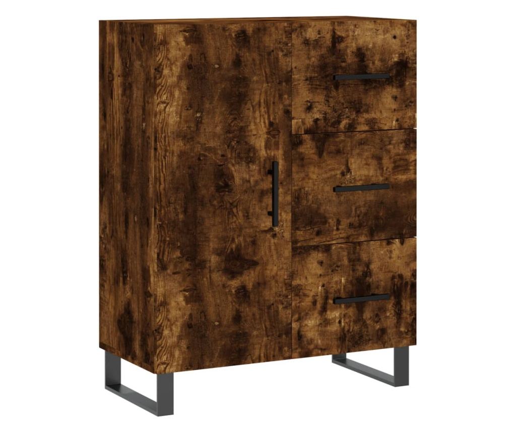 Ormarić za posluživanje, dimljeno hrastovo drvo, 69,5x34x90 cm, kompozitno drvo - 2