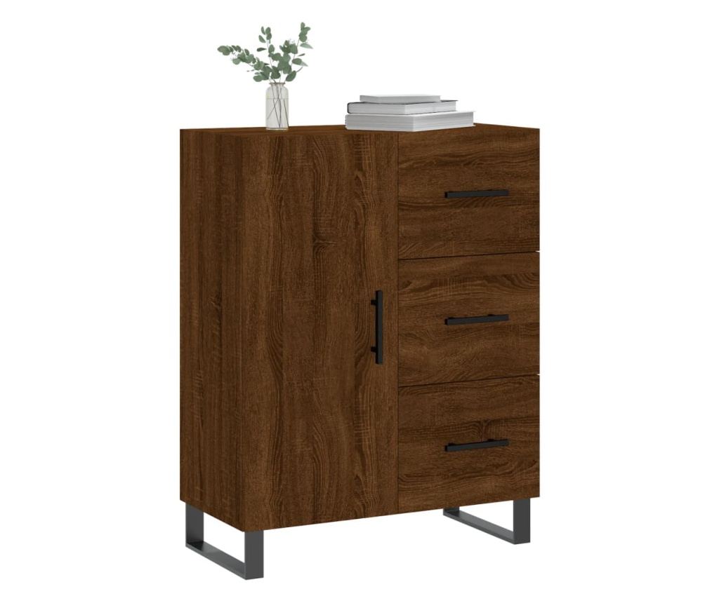 Ormarić za posuđe, smeđi hrast, 69,5x34x90 cm, konstruirano drvo - 3