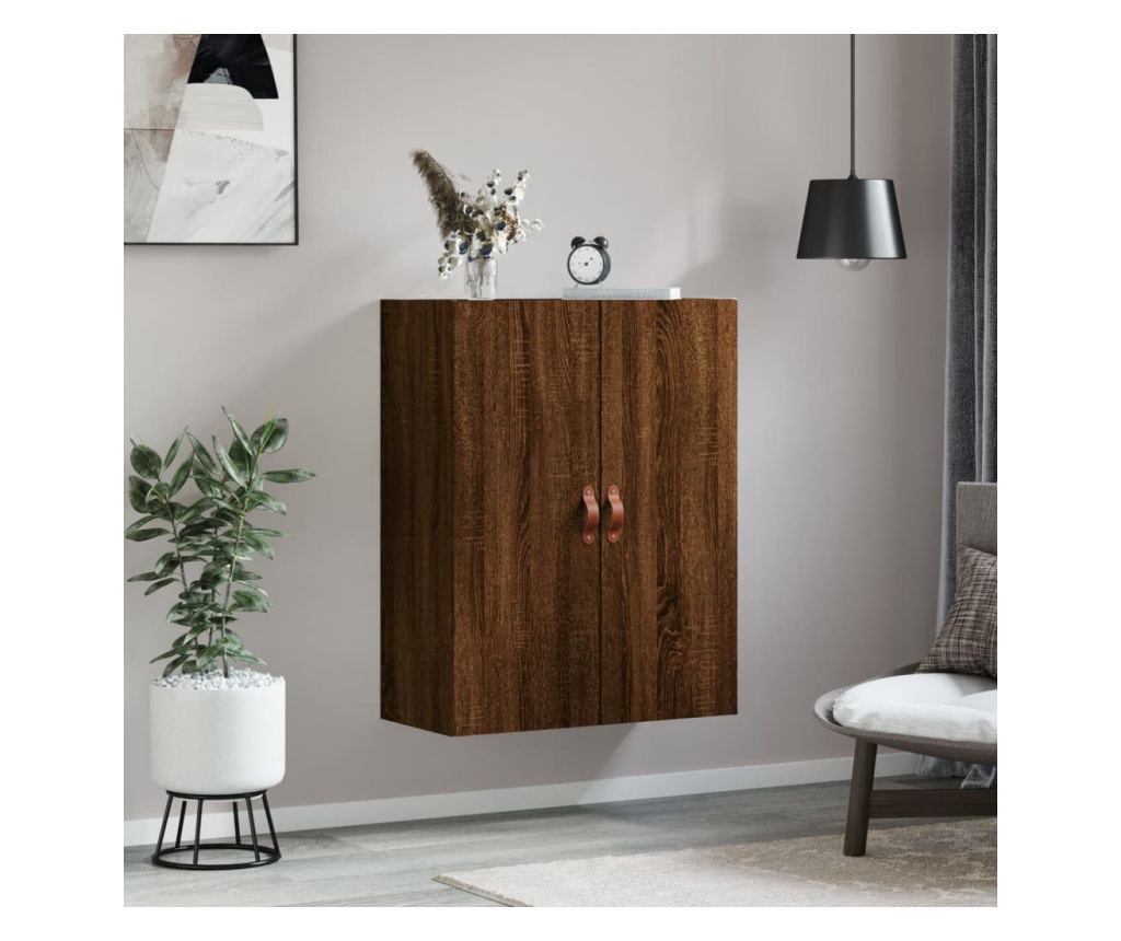 Zidni ormar, smeđi hrast, 69,5x34x90 cm - 3