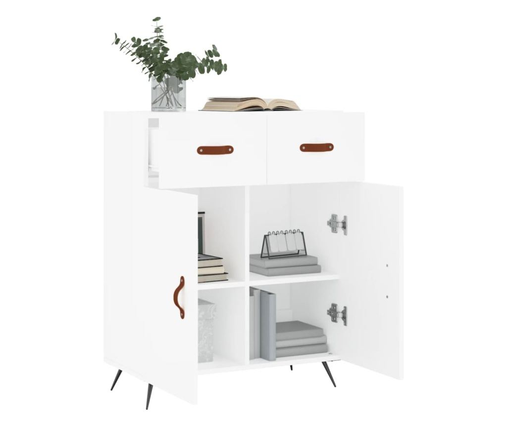 Ormarić za posluživanje, bijeli, 69,5x34x90 cm, kompozitno drvo - 4