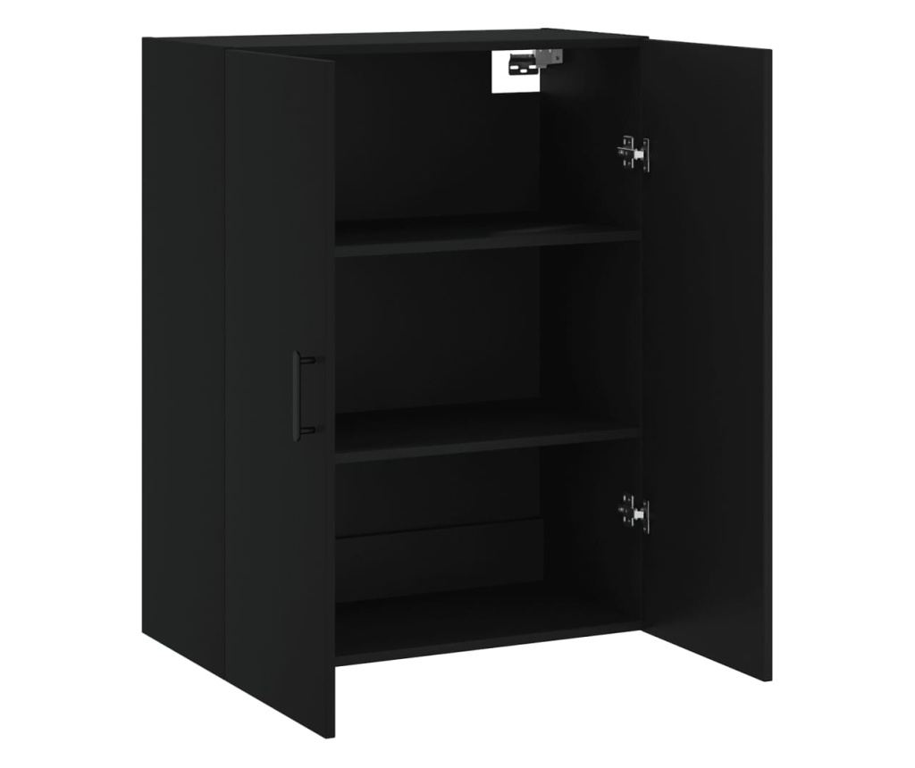 Zidni ormarić, crni, 69,5x34x90 cm - 6