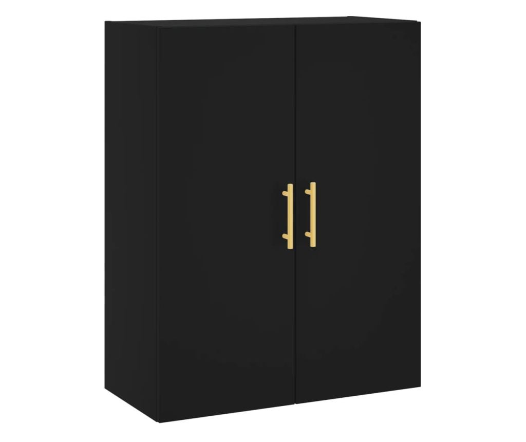 Zidni ormarić, crni, 69,5x34x90 cm - 2