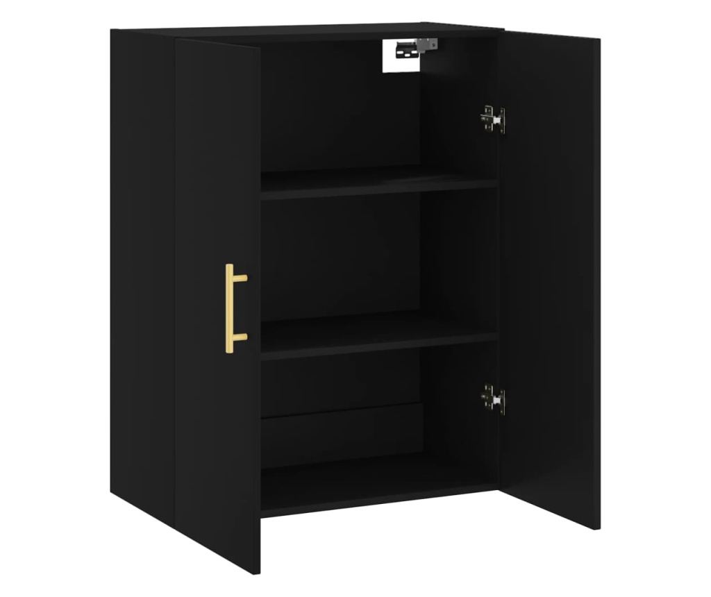 Zidni ormarić, crni, 69,5x34x90 cm - 6