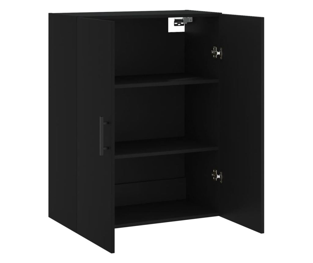 Zidni ormarić, crni, 69,5x34x90 cm - 6