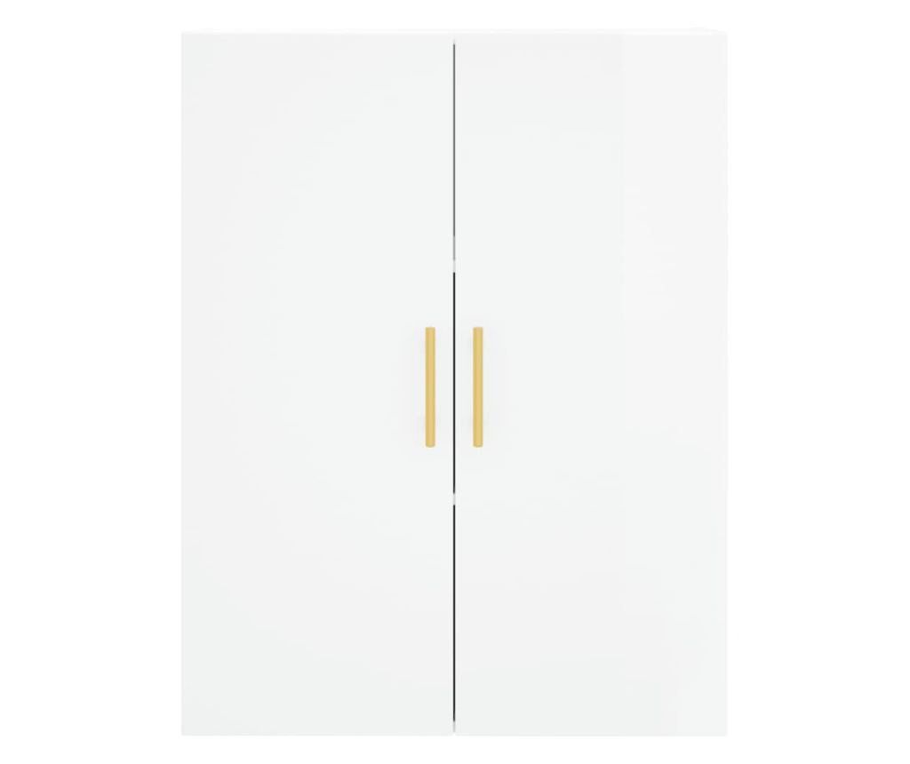 Zidni ormarić, bijeli visokog sjaja, 69,5x34x90 cm - 7