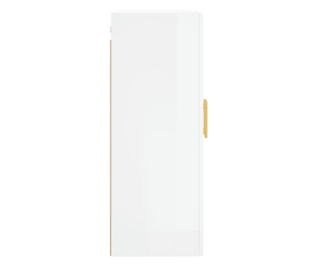 Zidni ormarić, bijeli visokog sjaja, 69,5x34x90 cm - 8
