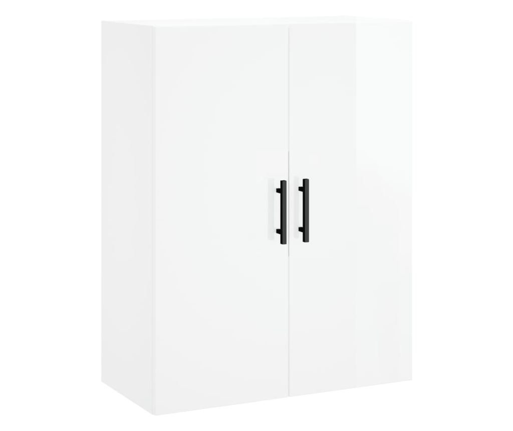 Zidni ormarić, bijeli visokog sjaja, 69,5x34x90 cm - 2