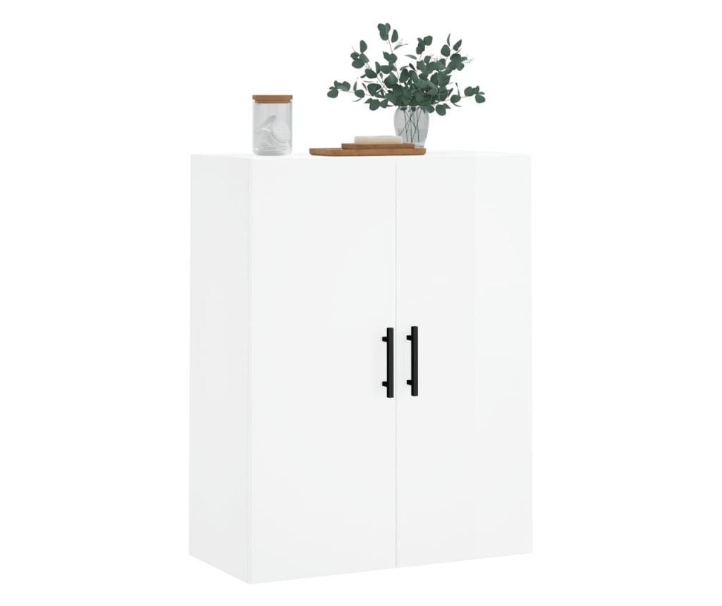 Zidni ormarić, bijeli visokog sjaja, 69,5x34x90 cm - 4